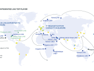 Infographics "A global and integrated LNG top player" - see detailed description hereafter