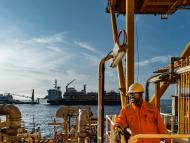 Operator on the tension-leg platform (TLP), Moho Nord project, Republic of the Congo