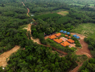 Base camp, plantation and conservation landscapes in Mekong Timber Plantation (TAFF1 asset) in Laos