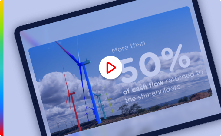 More than 50 % of cash flow returned to the shareholders - watch the video on the 2024 results